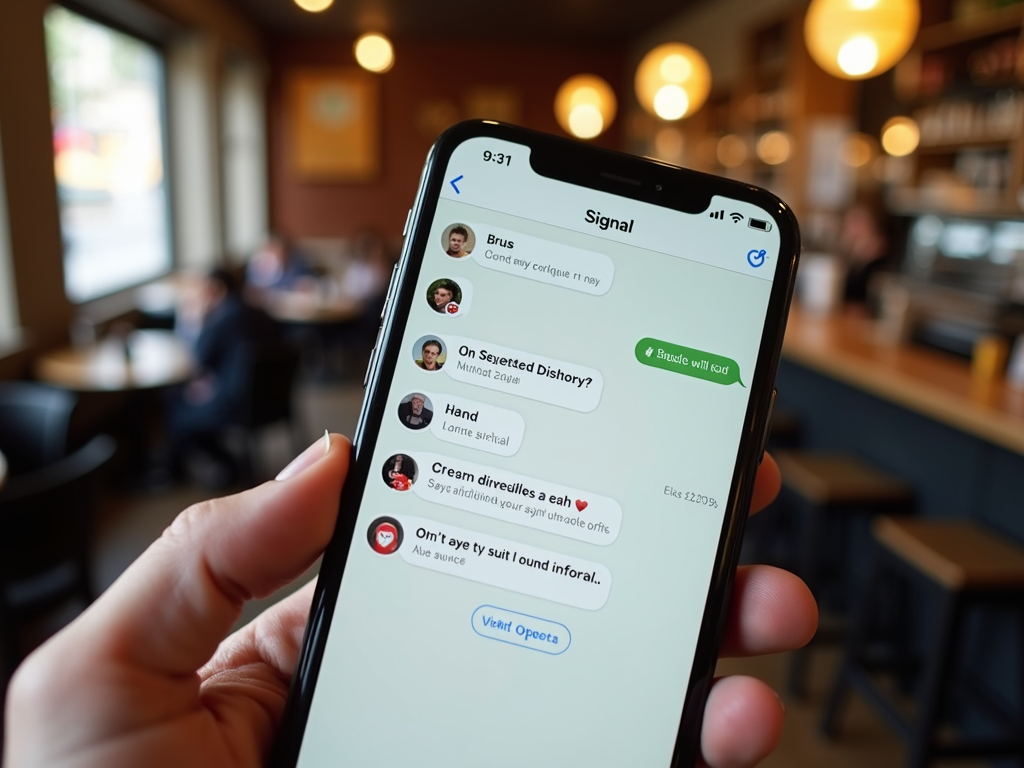 Encrypted messaging app in action