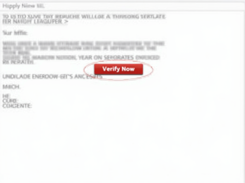 Phishing email example with suspicious elements highlighted
