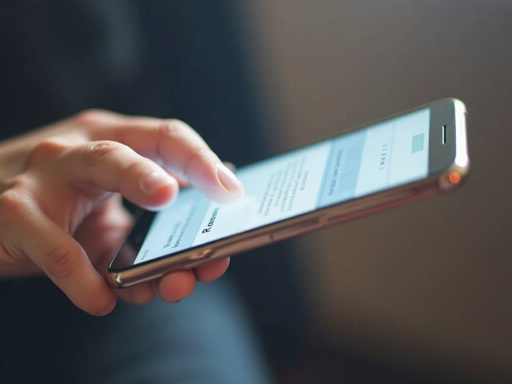 Person reporting phishing scam on smartphone