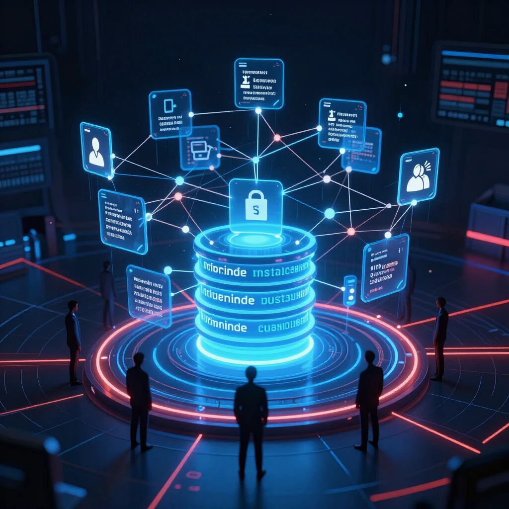 Digital network showing data brokers collecting personal information