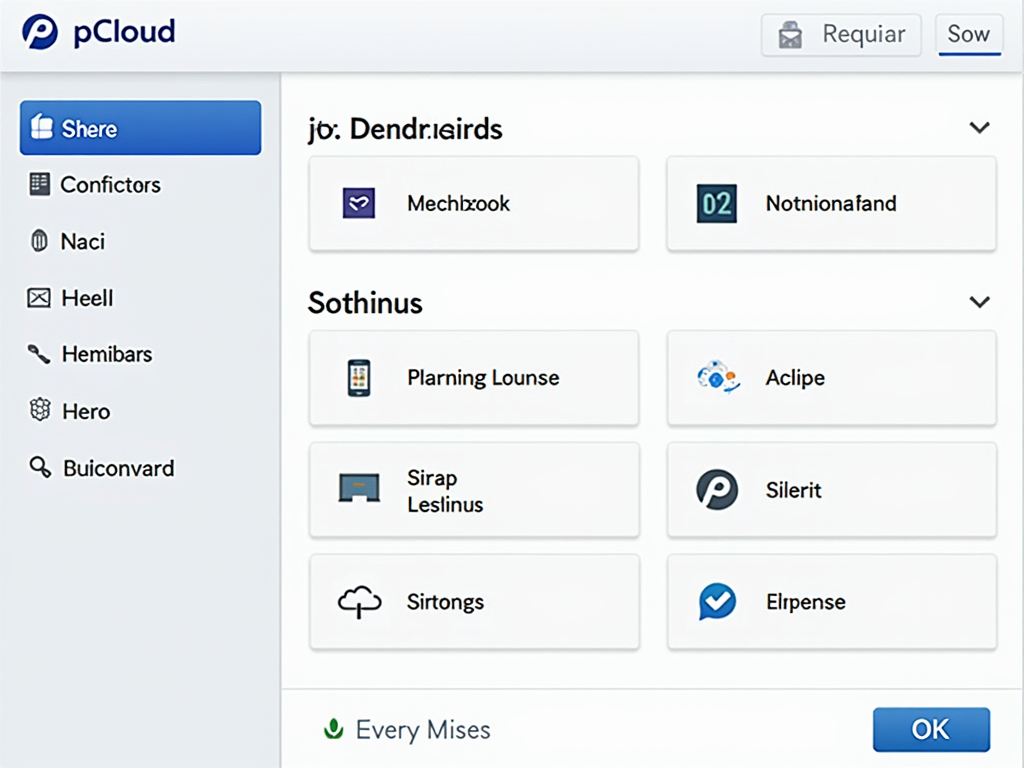 pCloud cloud storage dashboard