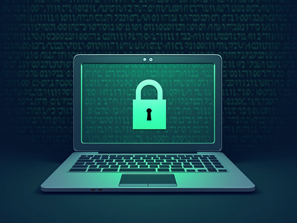 Digital padlock representing internet encryption