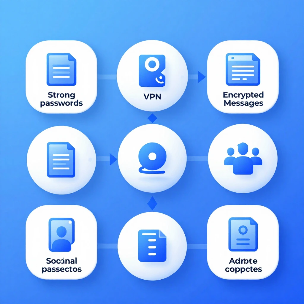 Step-by-step infographic for essential online privacy tips