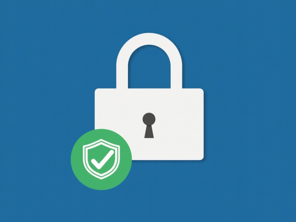Secure login process with padlock icon