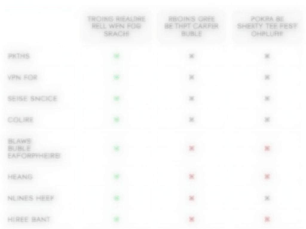 Feature comparison of leading VPN services.