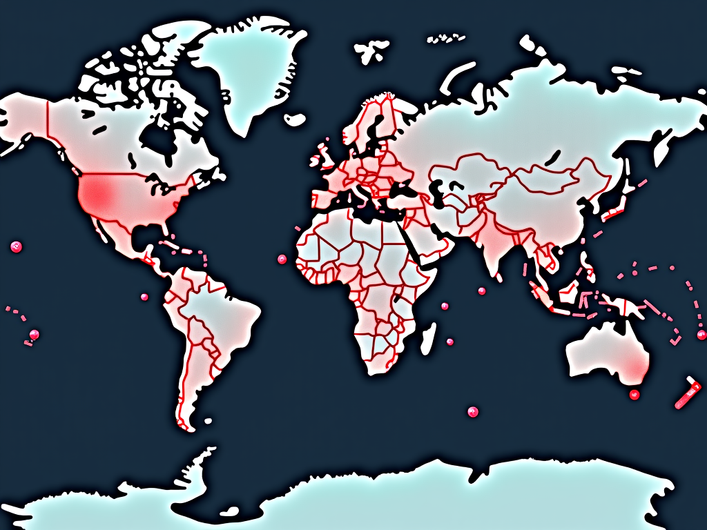 Map of VPN server locations
