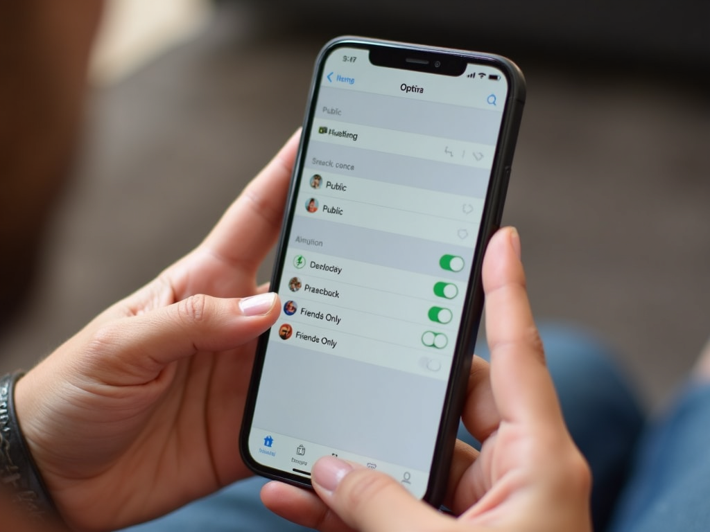 Adjusting privacy settings on a smartphone
