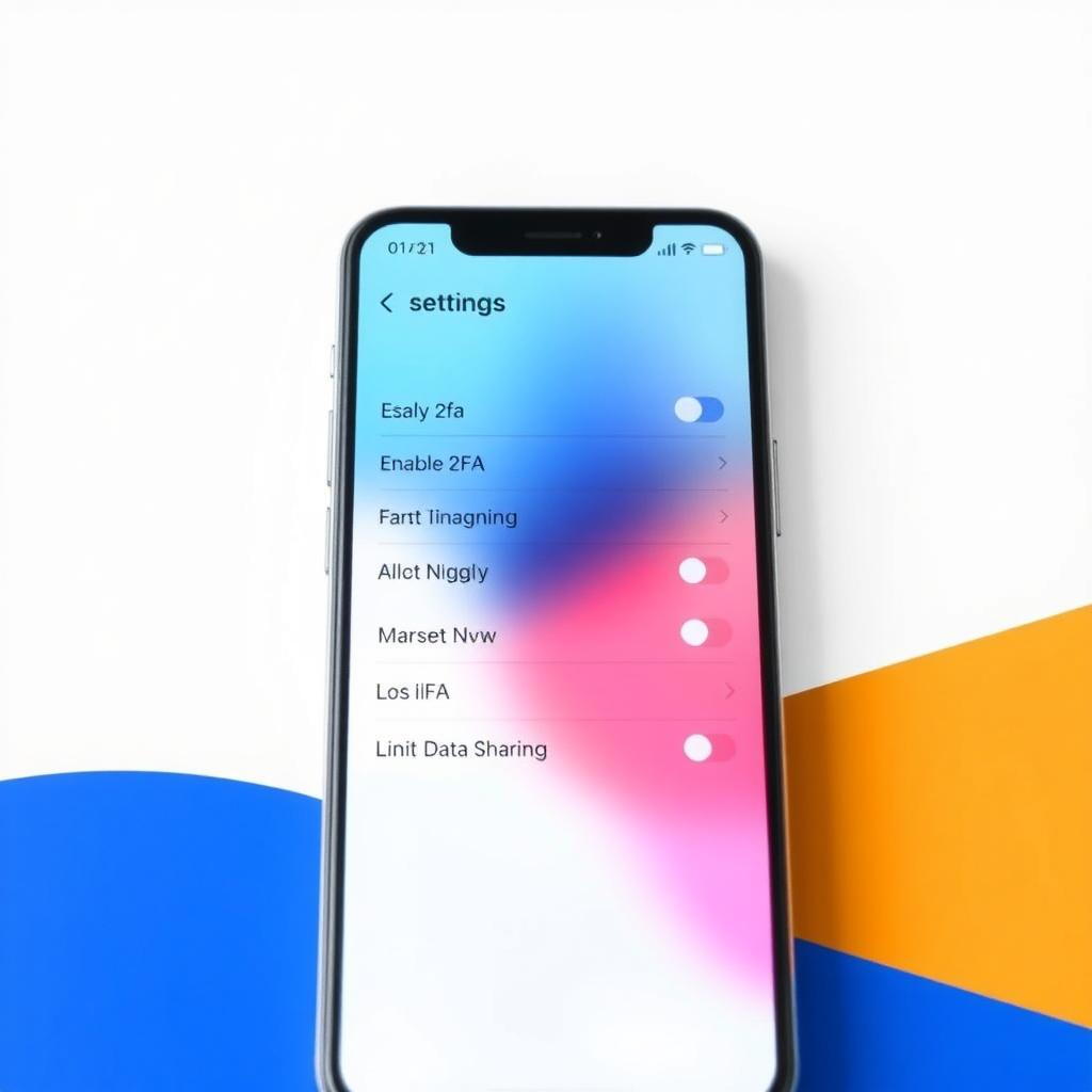 Smartphone screen showing privacy settings with a padlock icon
