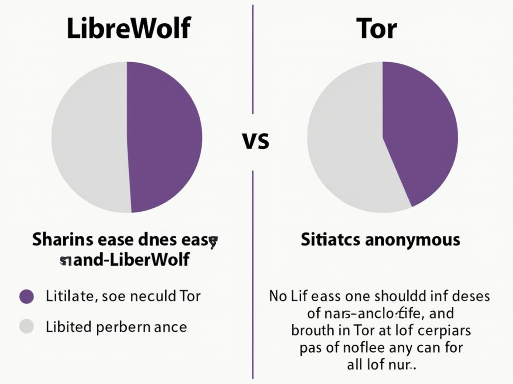 Chart comparing LibreWolf and Tor browsers