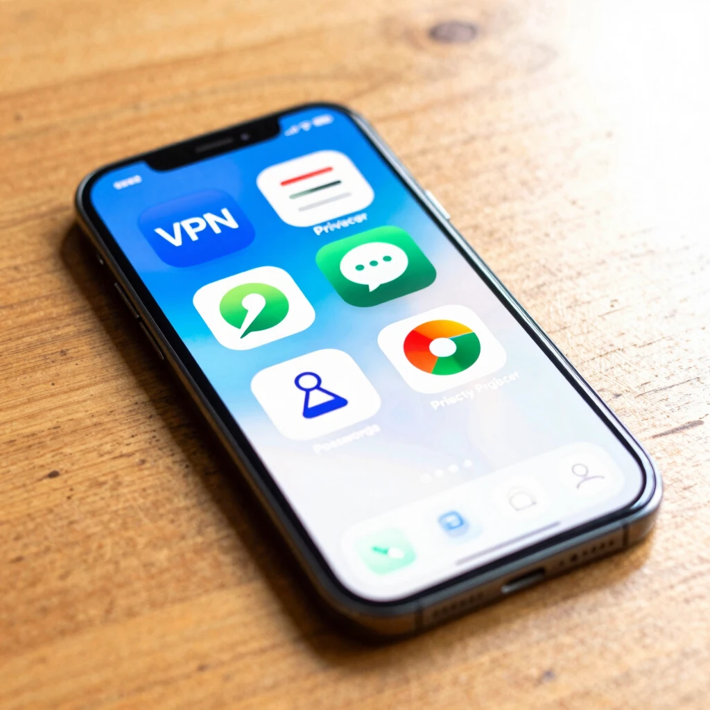 Smartphone screen showing icons of top privacy tools and apps