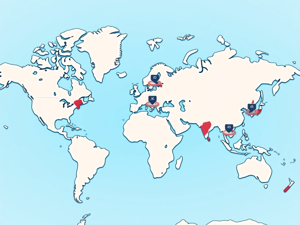 VPN server network map