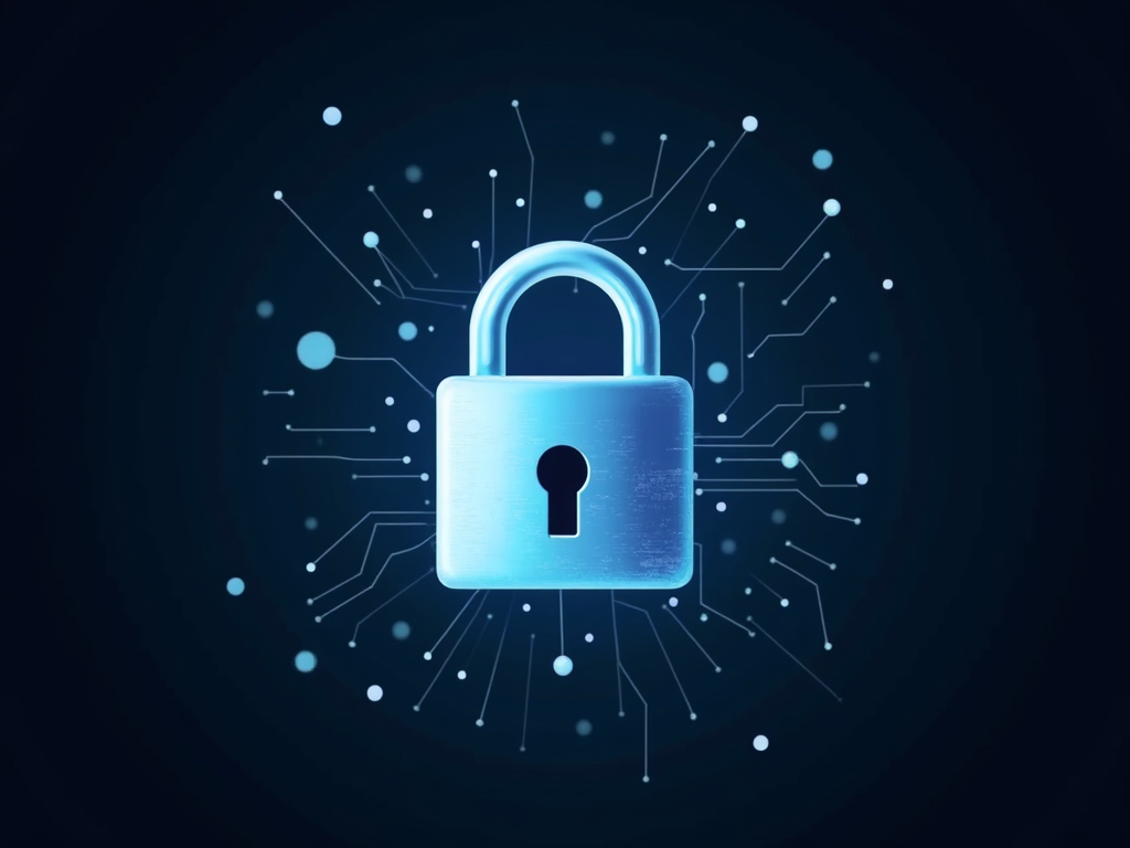 Digital lock symbolizing privacy