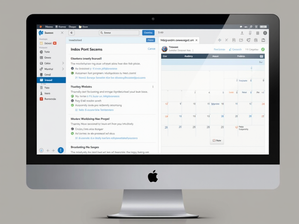 Mailbox.org email interface with inbox and calendar.