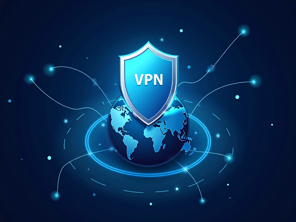 Illustration of VPN protecting global privacy