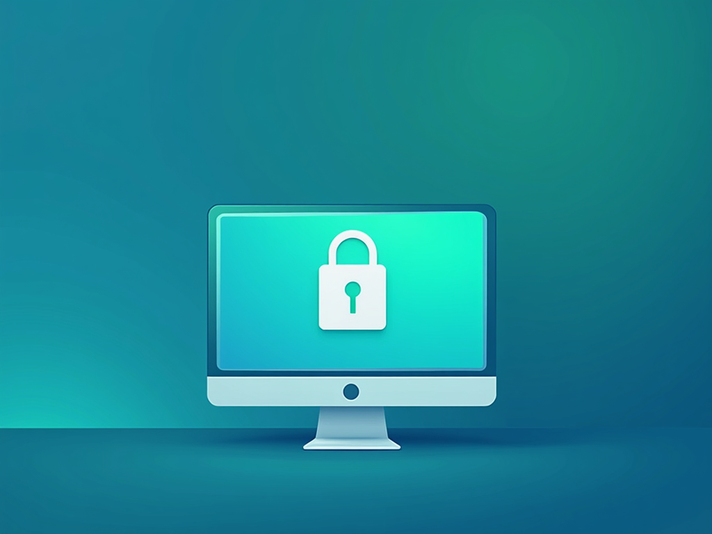 Illustration of a computer screen with a padlock, symbolizing online privacy.