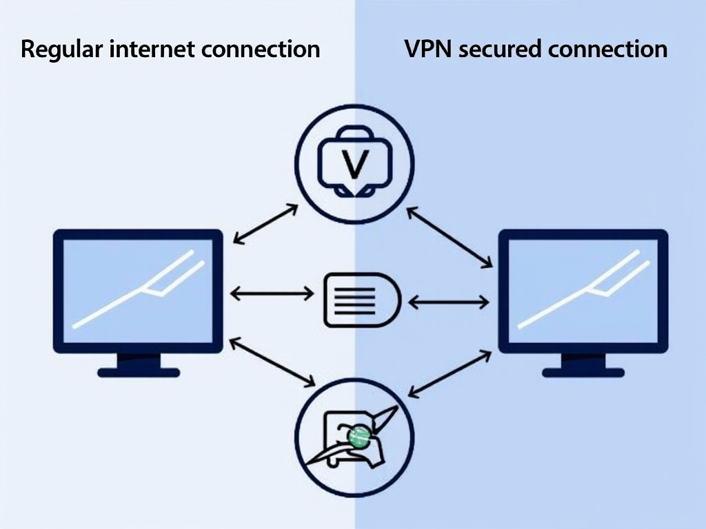 Infographic explaining how VPNs enhance online privacy
