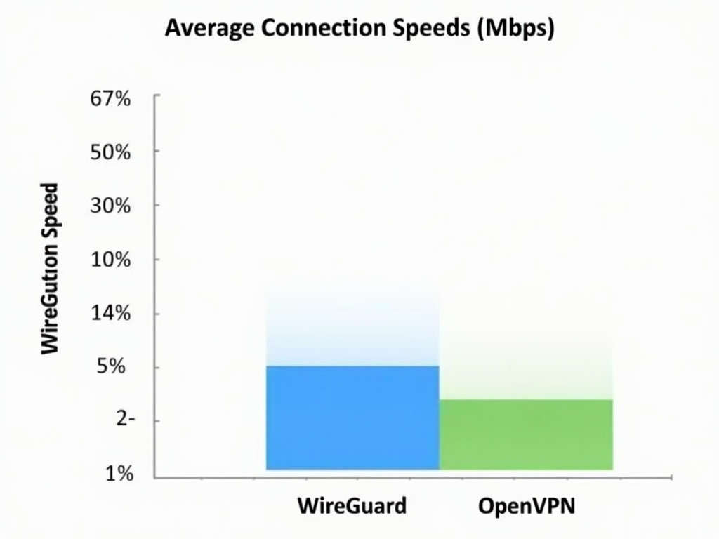 Performance comparison chart of WireGuard and OpenVPN