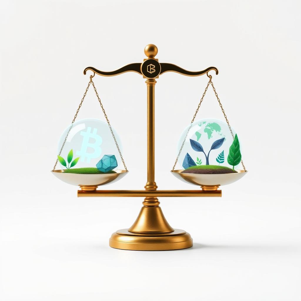 Balancing blockchain technology and environmental concerns.