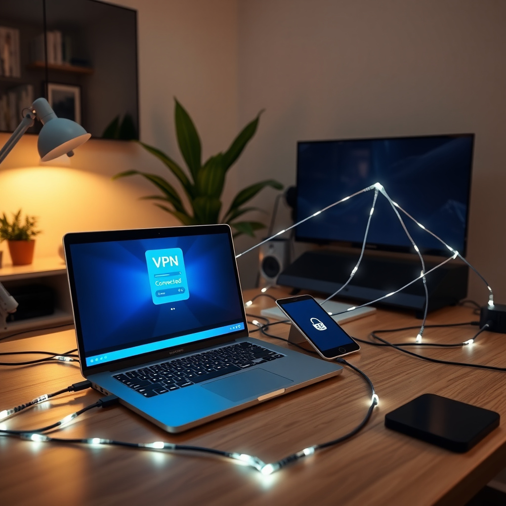 Home devices protected by a robust VPN network
