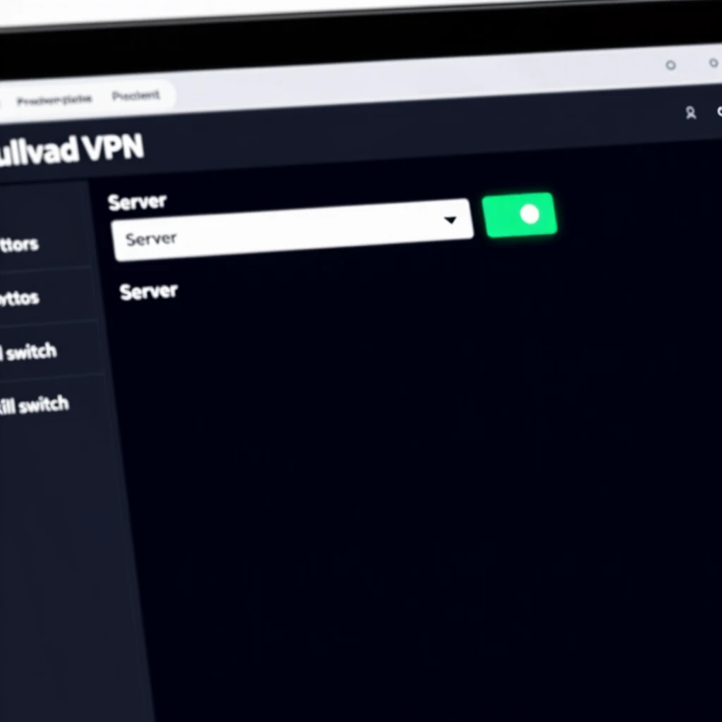 Mullvad VPN app interface displaying connection options