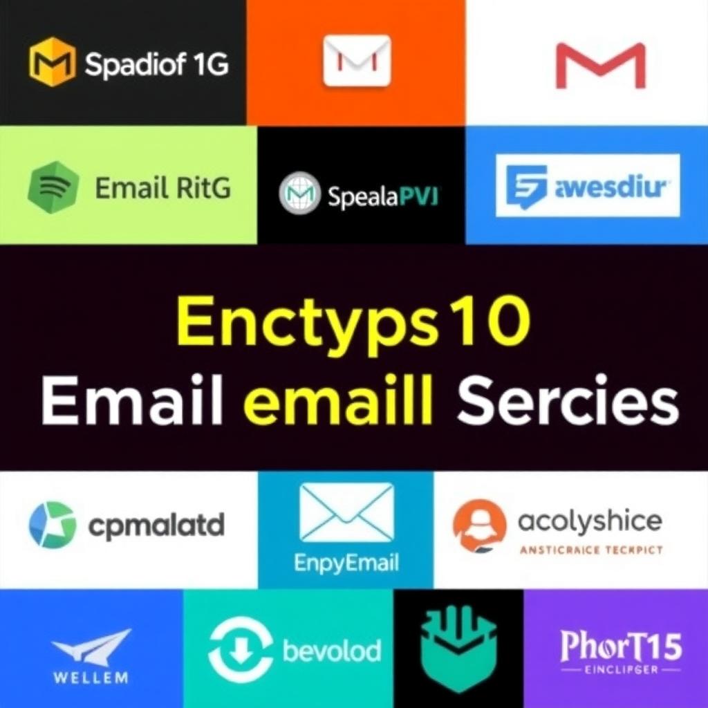 Logos of top encrypted email services