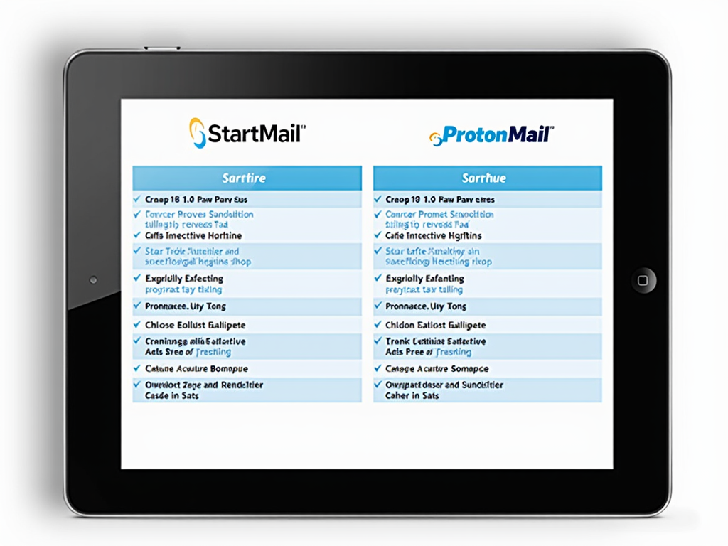 StartMail vs ProtonMail pricing chart