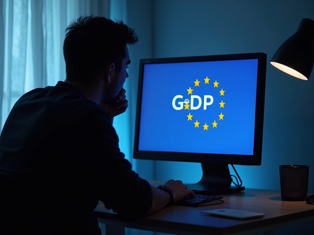 A person reflecting on the impact of GDPR on their online privacy.