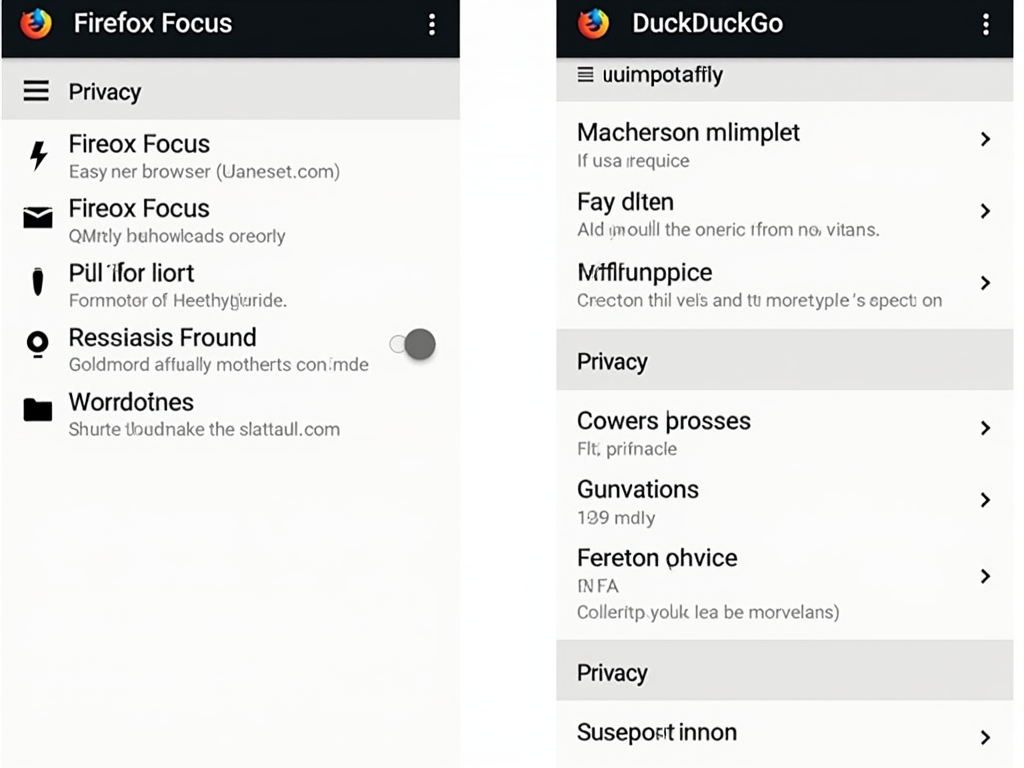 Firefox Focus and DuckDuckGo mobile browsers