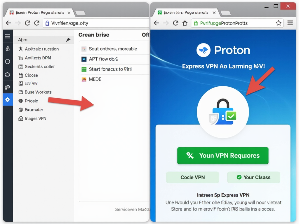 Comparison of Proton VPN and Express VPN interfaces