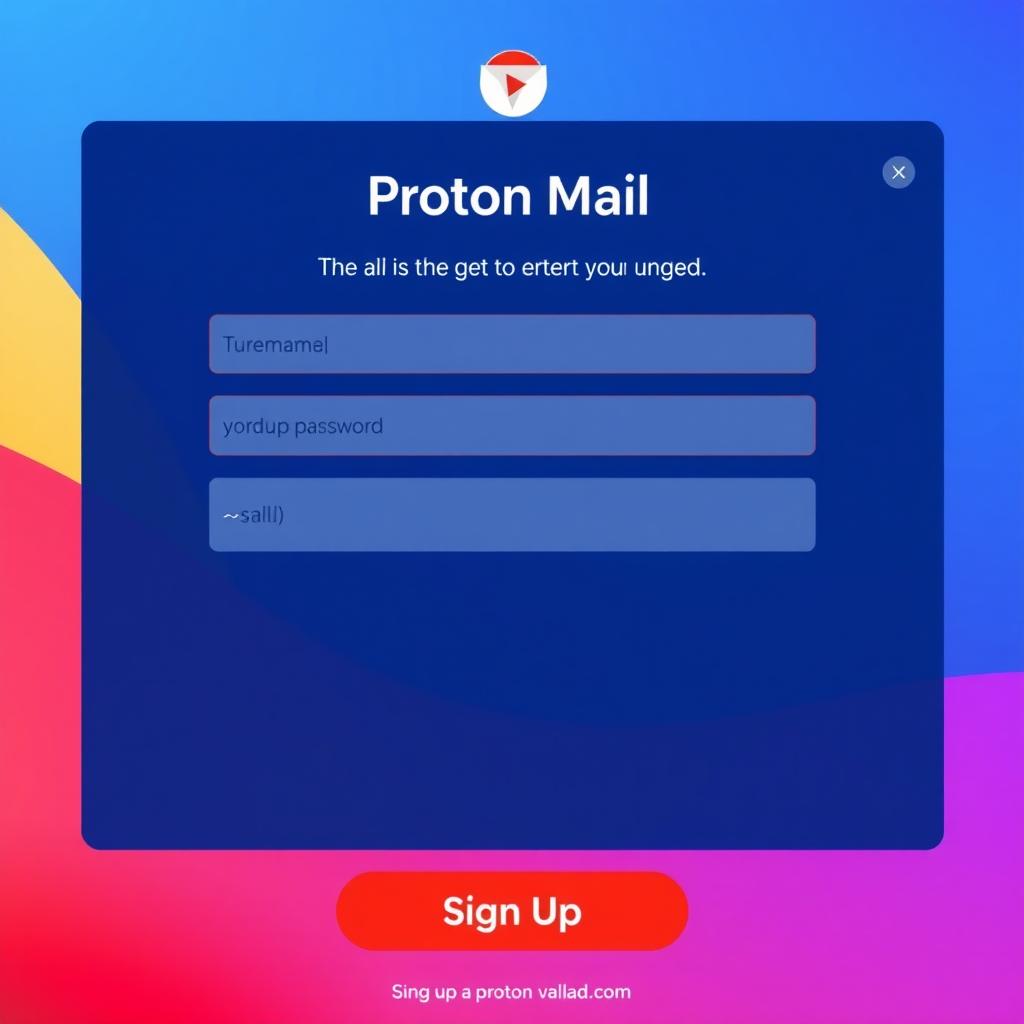 Proton Mail sign-up page